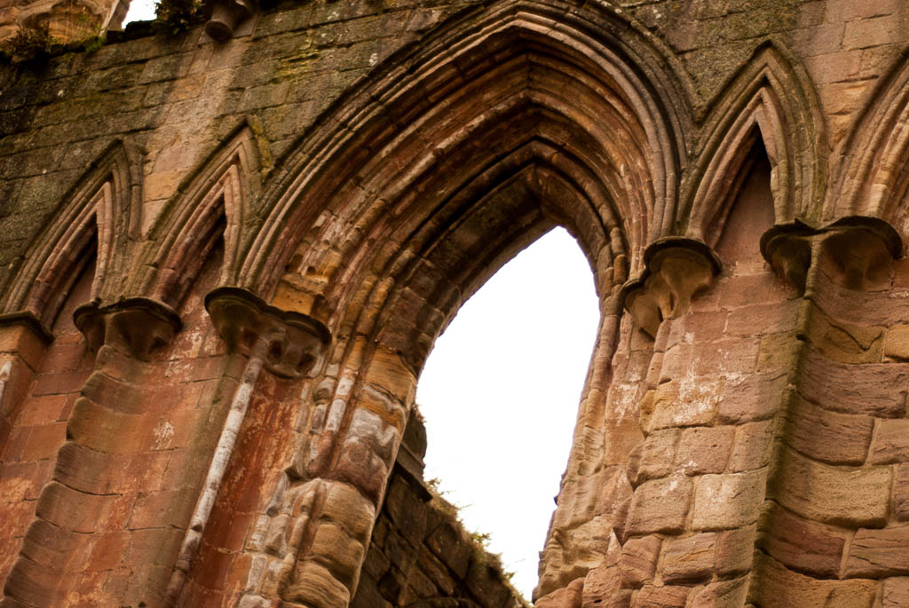 photo of arches at a ruined abbey
